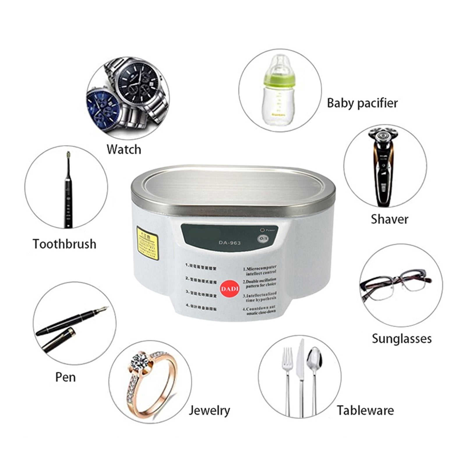 Digital Ultrasonic Cleaner Bath For Jewelry Parts Glasses Manicure Stones Cutters Ultrasound Cleaner Machine