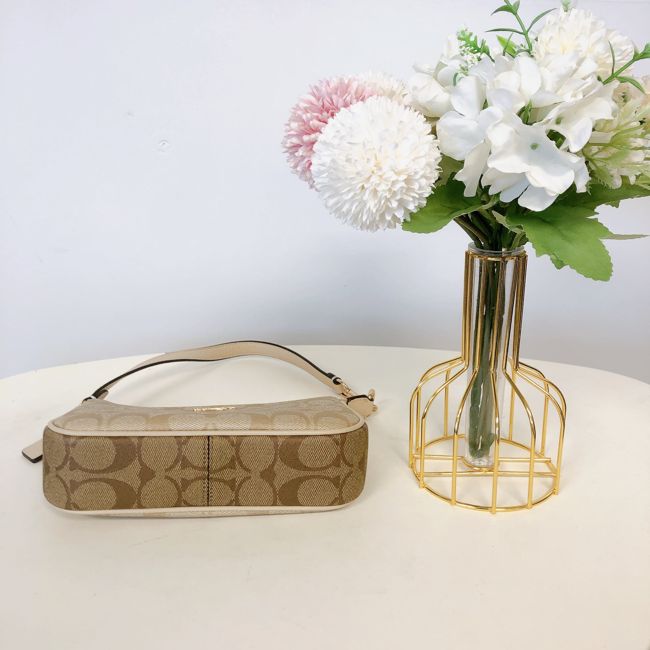 Coach CA444 Nolita 19 Blocked Signature Canvas in Light