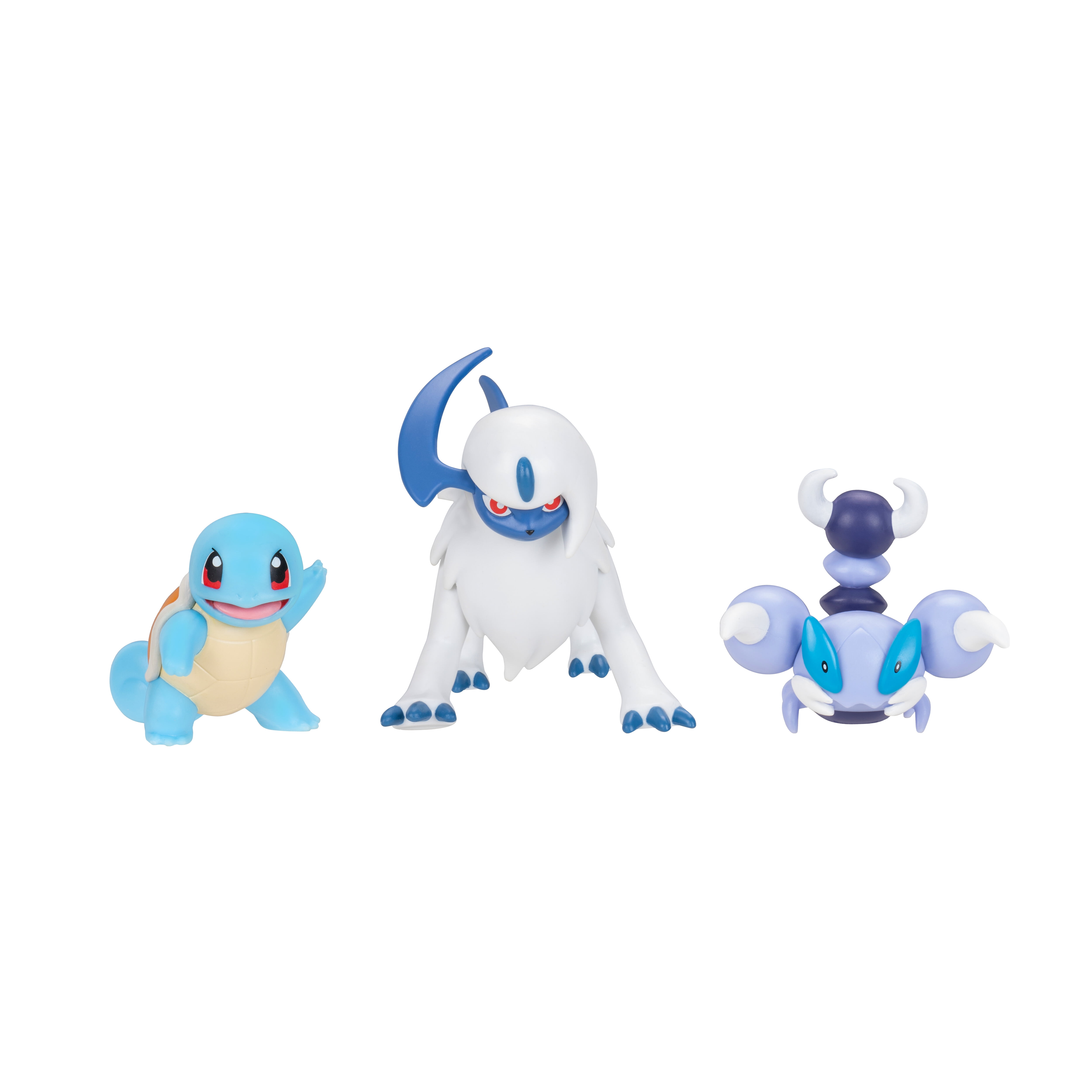 Pokemon Battle Figure Set Collectible - Squirtle, Skorupi and Absol Figures