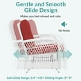 thumbnail image 5 of MEETWARM Patio Wicker Rocking Glider Set, All-Weather Outdoor Rattan Patio Rocking Chairs of 2, Patio Conversation Set with Thickened Cushions for Porch Garden & Backyard, White Wicker/Red, 5 of 7