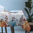 thumbnail image 4 of Thanksgiving Pumpkins Tablecloth Rectangle Round Table Cloth 60x120 Inch, Blue Orange Indoor or Outdoor Tablecloth, Waterproof Fabric Washable Table Cover for Party Holiday Picnic Kitchen Fall Decor, 4 of 6