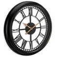 thumbnail image 2 of Brown/Bronze Vintage Style Large Round Roman Numeral Open Face Analog QA Wall Clock by Westclox, 2 of 5