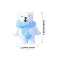 thumbnail image 3 of Mini Resin Polar Bear Figurines Tiny Animal Sculptures For Desktop And DIY Craft Projects, 3 of 7
