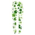 thumbnail image 4 of lcziwo Women's St Patrick's Day Leggings Novelty Shamrock Print High Waist Yoga Pants Slim Fit Stretchy Workout Tights Holiday Bottom Trousers Multicolor M, Lightning Sales Today, 4 of 7