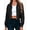 Black, variant on Long Sleeve Stand Collar Solid Women Zipper Bomber Jacket Motorcycle Crop Coat