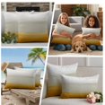 thumbnail image 4 of Outdoor Pillow Covers 20x12 Set of 2, Burnt Orange Beige Ombre Waterproof Patio Throw Pillow Covers for Couch Sofa Chair, Modern Abstract Art Texture Decorative Pillowcases for Throw Pillows, 4 of 9