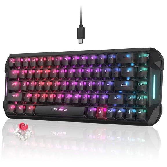 DarkBeacon Gaming Keyboard, 68 Keys Mechanical Keyboard with Hall Effect Magnetic Switch, RGB Backlit, 65 percent Wired Keyboard for PC Gamer