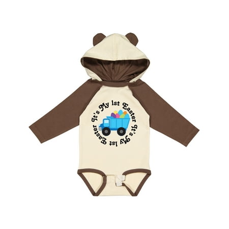 

Inktastic 1st Easter Egg Truck Gift Baby Boy Long Sleeve Bodysuit