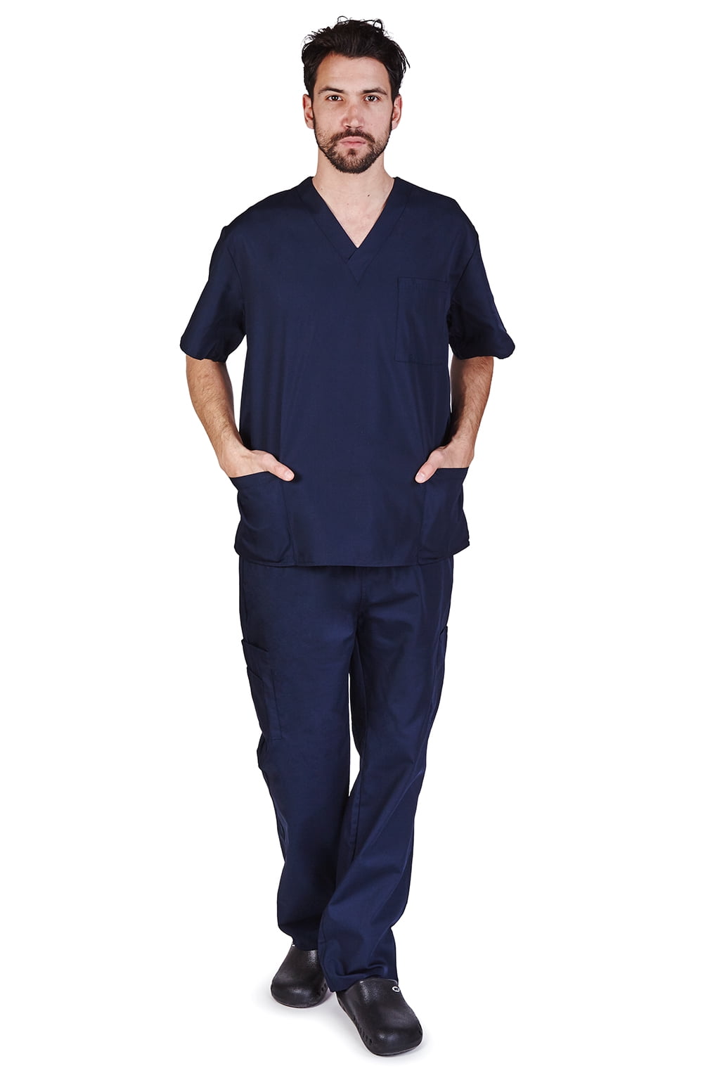Natural Uniforms Men Scrub Set, Men Medical Uniforms 102 (Navy Blue ...