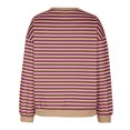 thumbnail image 5 of Lenpel Women's Oversized Striped Sweatshirts Long Sleeve Crew Neck Casual Pullover Tops Trendy Loose Shirts, 5 of 6