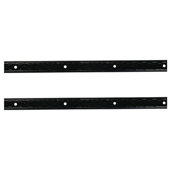 2 Pack Heavy Duty Aluminum 6ft L-Track Trailer Tie Down Rail for Enclosed, Utility Trailers, Cargo Vans, Truck Beds, Securing Motorcycles, ATVs, Dirt Bikes - 2,225 lbs BS - Black