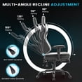 thumbnail image 6 of JONPONY Big and Tall 500lbs Gaming Chair with Bluetooth Speakers, Gamer Chair with Footrest and Lumbar Support & 360-Swivel Seat, Ergonomic Gamer Chair with Headrest, White, 6 of 9