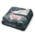 thumbnail image 2 of ZICANCN Anti-Pilling Flannel Bed Throw Blankets Flowers Roses Vase , Couch Ultra Soft Micro Fleece Sofa Bed Camping Travel Blanket for Adults 50"x40", 2 of 8