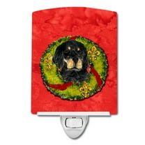 Caroline's Treasures SS4202CNL Gordon Setter Cristmas Wreath Ceramic Night Light, 6x4x3", multicolor