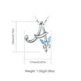 thumbnail image 4 of EUDORA Sterling Silver A Initial Necklaces with Blue Butterfly, Script Letter Alphabet Pendant Jewelry Gift for Women, Girls, 18 inch Chain, 4 of 10