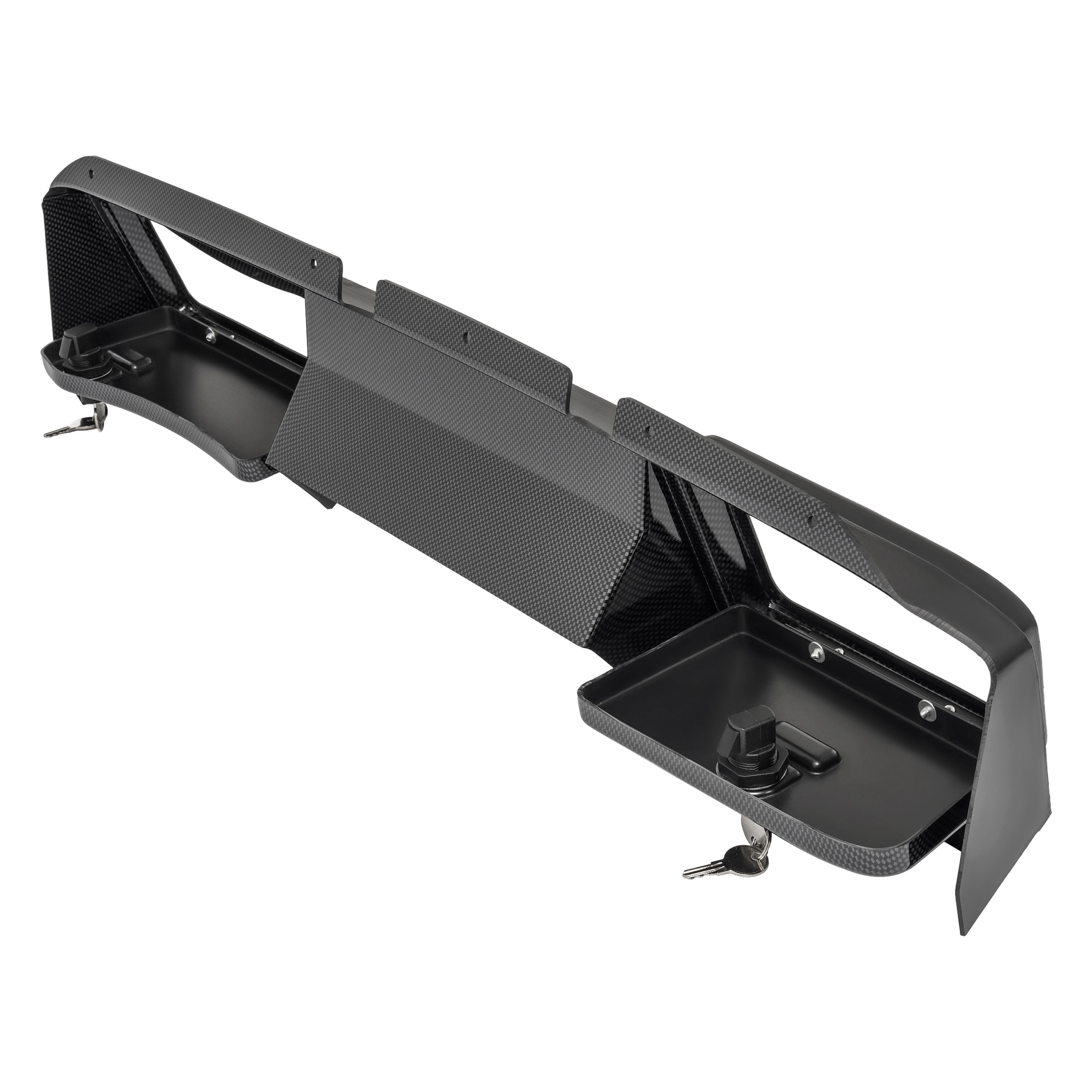 KOJEM Dashboard Cover W/Lockable Doors Compatible with 2008-2014 EZGO RXV Models Dash Board Cover Carbon Fiber Color Plastic Steel