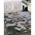 thumbnail image 2 of Ahgly Company Indoor Square Abstract Blue Gray Persian Area Rugs, 6' Square, 2 of 6