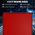 thumbnail image 3 of Eastvita 6x6FT Welding Screen with Frame Flame - Resistant PVC Curtain Transparent Safety Panel Lockable Swivel Wheels for Workshop Garage Metalworking (Red), 3 of 7