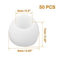 thumbnail image 4 of Unique Bargins 50pcs White Replacement Ear Tips, Silicone Earbud for in-Ear Headphones with 4mm Hole, 4 of 7