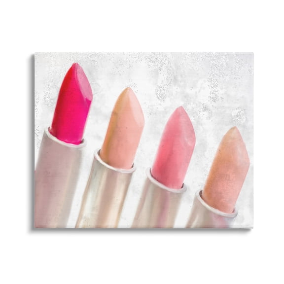 Stupell Industries Stylish Lipstick Assortment Dazzling Glam Makeup Graphic Art Gallery Wrapped Canvas Print Wall Art, Design by Kim Allen