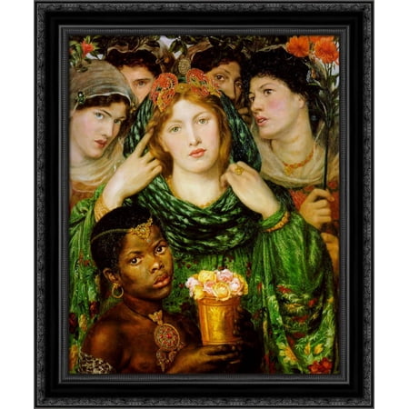 The Beloved 20x23 Black Ornate Wood Framed Canvas Art by Rossetti, Dante Gabriel