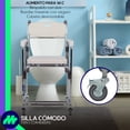 thumbnail image 4 of MEDICAL STORE Silla de Lujo Comodo con Ruedas y Frenos Traseros Asiento Inodoro o Silla Ducha 3 en 1, 4 of 8