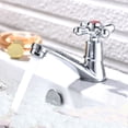 thumbnail image 2 of Lavabo Single Hole Cross Bibcock Alloy Water Faucet Basin Faucet Washbasin Basin Faucet(Red Drop Model), 2 of 8