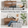 thumbnail image 5 of Erinnyees Foldable Futon Sofa Bed Single Size, Portable Sleeper Chair, Floor Mattress & Lounge Couch, Includes Pillow for Living Room, Bedroom, Apartmen, Gray, 5 of 7