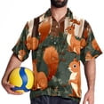thumbnail image 4 of Squirrel Men's Casual Short Sleeve Printed Button Down Spread Collar Tops Summer Beach Shirts Unisex, 4 of 6