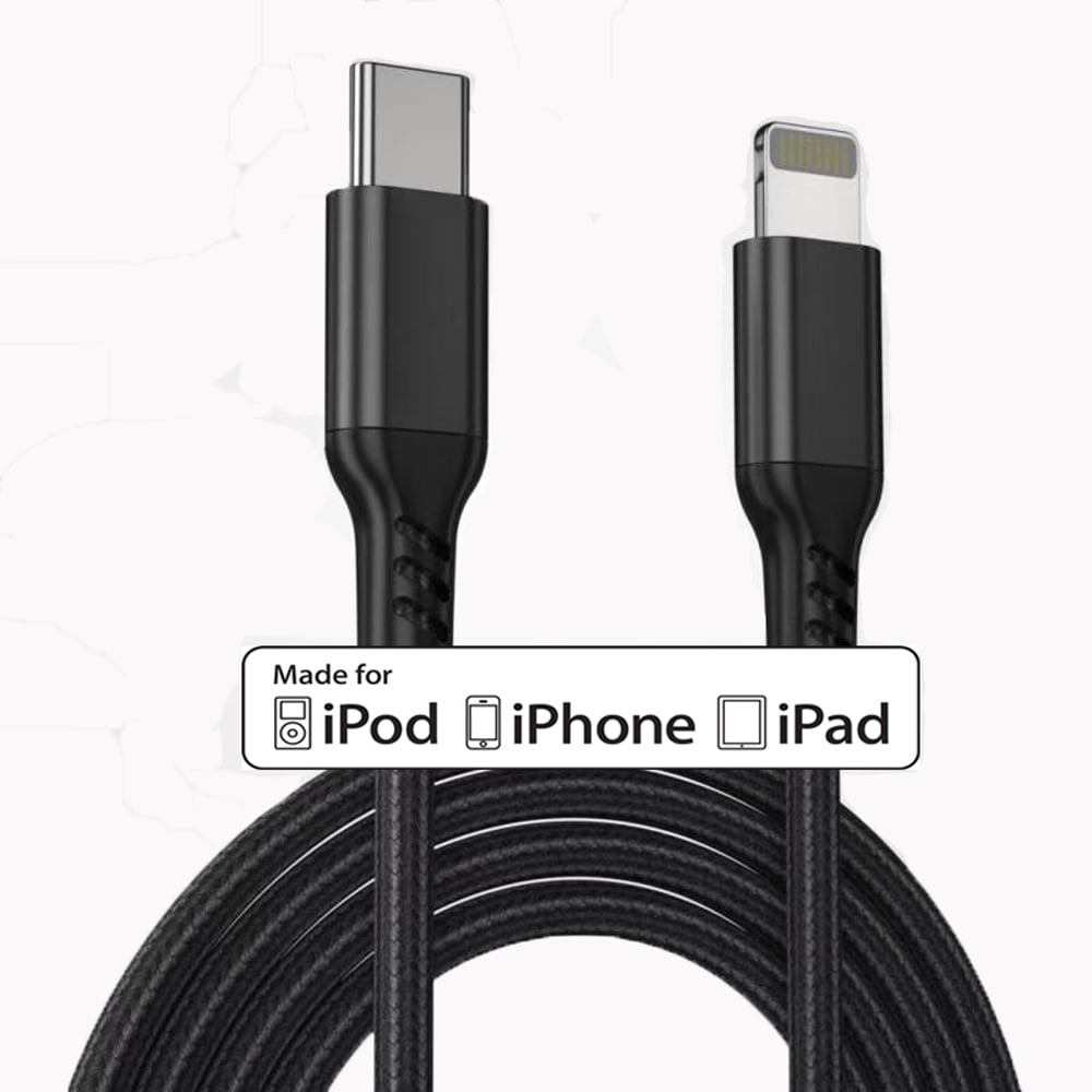 Purple Probably The Worlds Most Durable Cable Strong Fiber Cloth Braided Certified for iPhone Xs/XS Max/XR/X / 8/8 Plus / 7/7 Plus Lightning Cable 10FT 