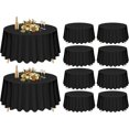 thumbnail image 1 of TRAHOO-Round Tablecloth - 10 Pack 90 Inch Black Round Table Cloths,Premium Polyester Resistant Table Cover for Wedding, Party, Dining,Banquet,Buffet Table, Holiday,Dinner Tables Decorate, 1 of 4