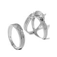 thumbnail image 2 of Diamond Matching Mens Womens Engagement Wedding Ring Bridal Set Trio 14K Gold, 2 of 2