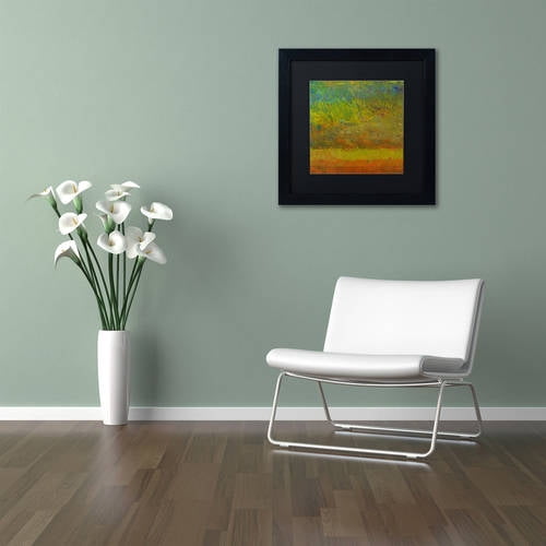 Trademark Fine Art "Golden Dawn" Canvas Art by Michelle Calkins, Black Matte, Black Frame