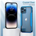 thumbnail image 5 of Case for iPhone 16 Pro Max, [Military Grade Drop Protection] [Wireless Charging] Soft TPU Frame + Clear Hard PC Back Case, Shockproof Non-Slip Stylish Cover for iPhone 16 Pro Max - Blue, 5 of 10