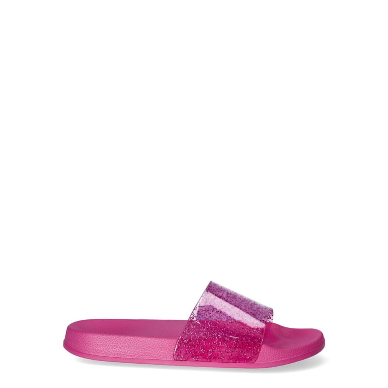 Time and Tru Women s Glitter Slide Sandals Walmart