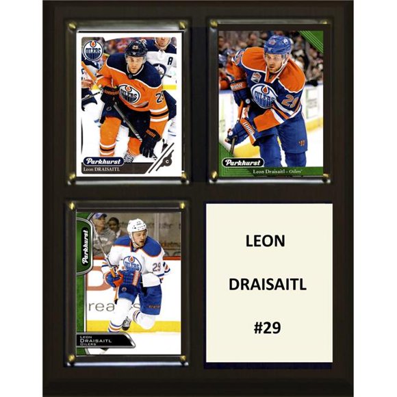 C&I Collectables 810DRAISAITL 8 x 10 in. NHL Leon Draisaitl Edmonton Oilers Three Card Plaque