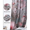 thumbnail image 3 of Pink Summer Spring Floral Blackout Curtains for Bedroom Living Room Darkening Curtains 63 Inches Long Farmhouse Flowers Window Curtain 2 Panels Set Insulated Window Treatment Grommet Drapes 52"x63", 3 of 9