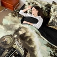 thumbnail image 4 of Castle Fairy Railroad Train Bedding Comforter Set,Steam Engine King Bedding Sets, 4 of 8