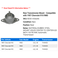 thumbnail image 2 of Rear Transmission Mount - Compatible with 1987 Chevy R10 RWD, 2 of 2