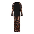 thumbnail image 5 of Halloween Pajamas for Family Glow In The Dark Pattern Letter Holiday Sleepwear, 5 of 9