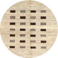 thumbnail image 1 of Ahgly Company Indoor Round Contemporary Golden Blonde Gold Solid Area Rugs, 7' Round, 1 of 6