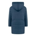 thumbnail image 5 of Women's Long Waterproof Windproof Winter Coat, Hooded Fleece Lined Parka with Thermal Insulation, Plus Size Extended Length Jacket for Women, Stormproof Outerwear for Harsh Weather Conditions Navy L, 5 of 9