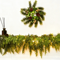thumbnail image 6 of 5.9ft Artificial Green Cedar Garland, Faux Cedar Needles Garland for Christmas Fireplace, Home, Indoor and Outdoor Decorations,Holiday Mantle, Door, and Wall Decor|YISHFHP, 6 of 9