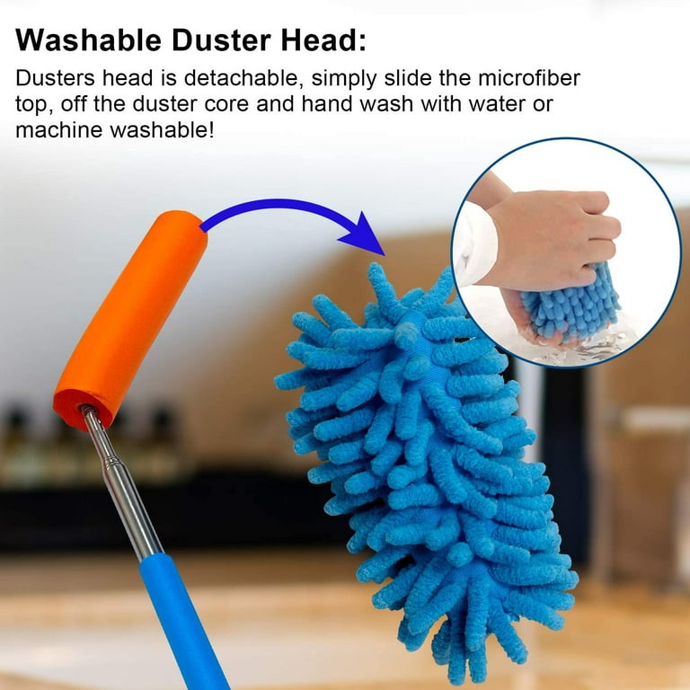 Dusters Microfiber Car Duster Set with Extendable Handle for