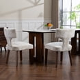 thumbnail image 2 of Mid Century Modern Dining Chairs Set of 2, Farmhouse Chenille Fabric Upholstered Accent Side Chair,Kitchen Chairs with Hardwood Frame, 2 of 11