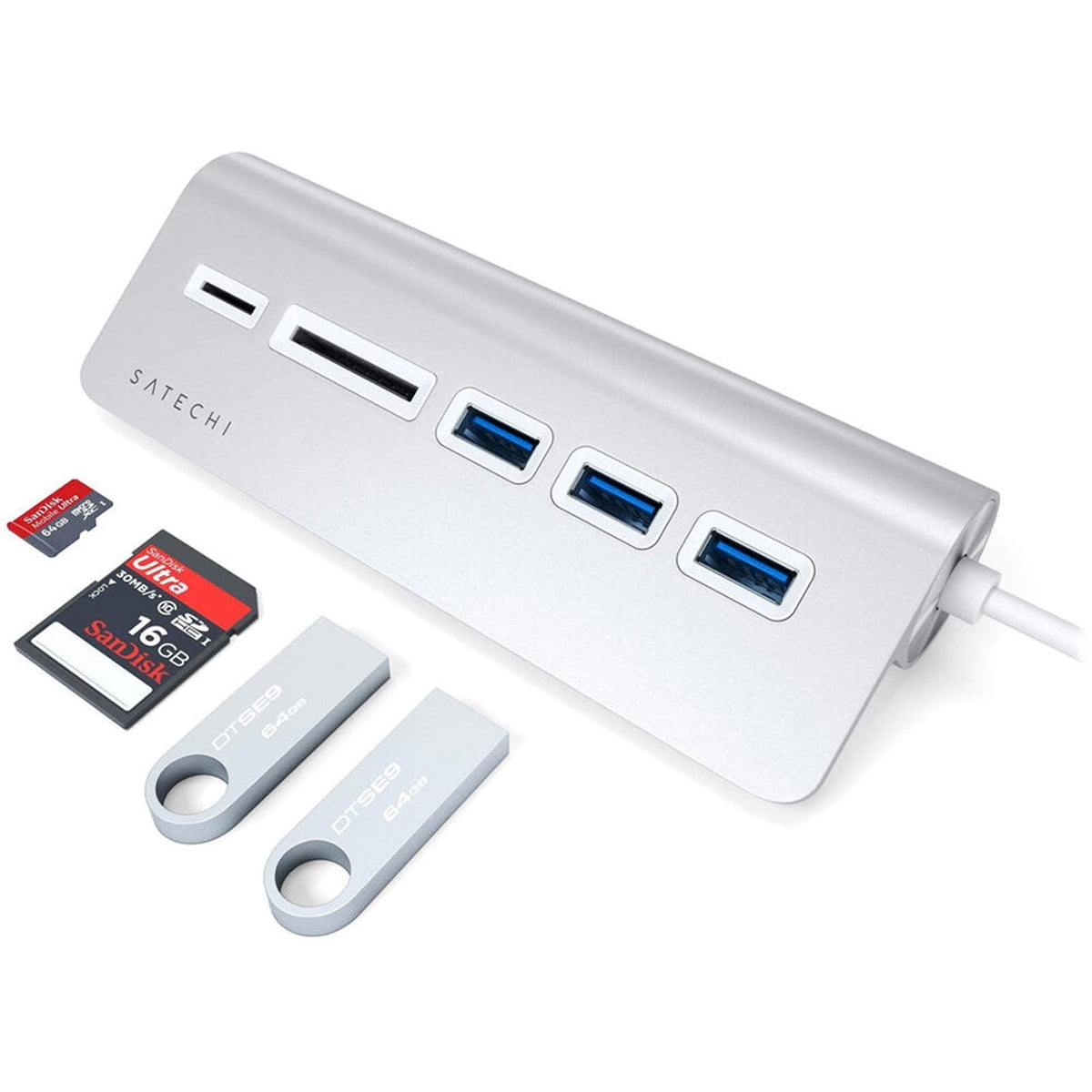 Satechi 5-In-1 USB Type-C Combo Hub for Desktop, Silver