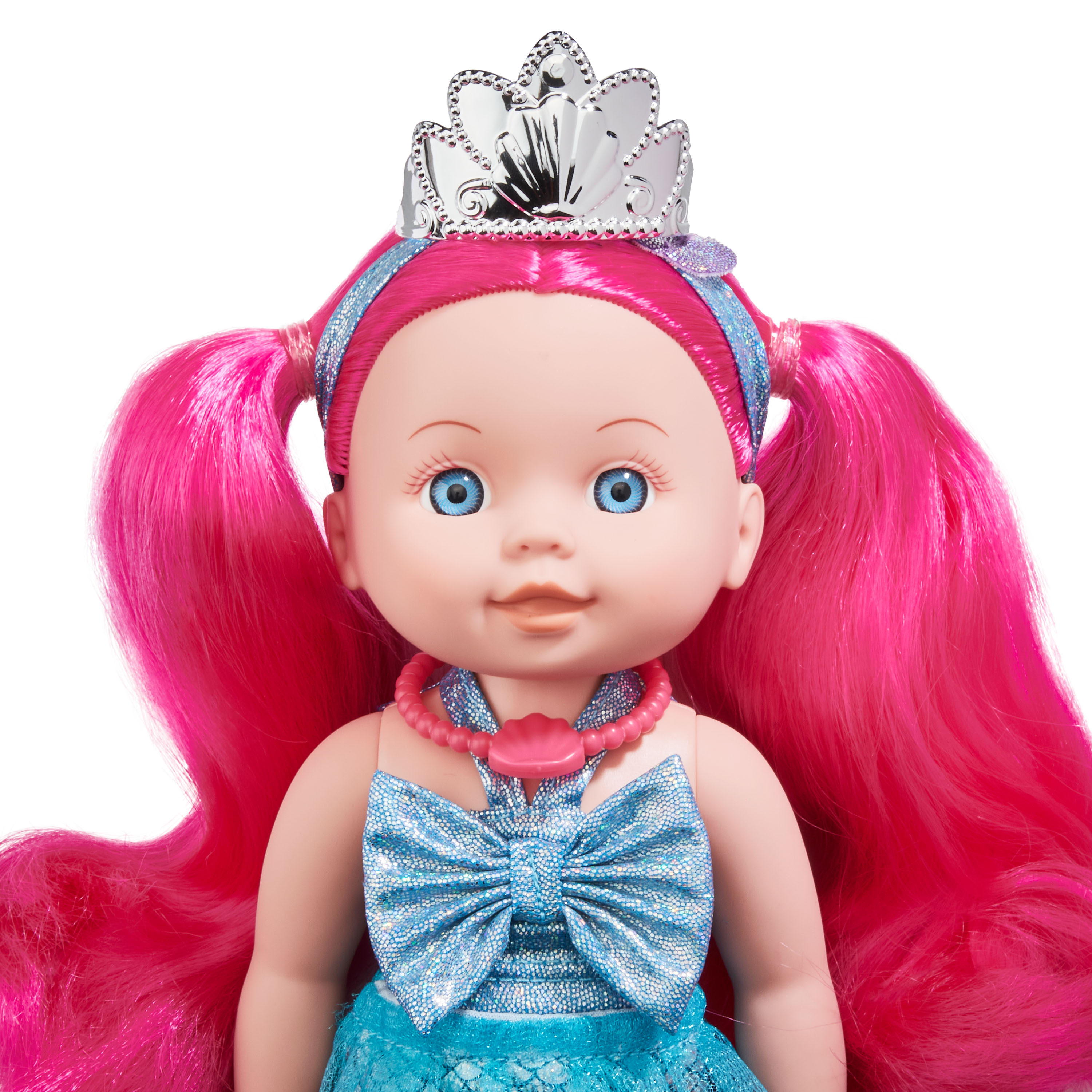 Kid Connection Mermaid Baby Doll Play Set, Blue Eyes, Pink Hair, Light Skin Tone - image 4 of 8