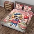 thumbnail image 3 of Happy Valentine’s Day Adorable Goldendoodle Puppy Holding Heart Balloon Quilt Bedding Set Doodle Dog Lover Gifts Idea 1 Blanket Bed Cover 2 Pillowcases - 00030, 3 of 5