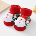 thumbnail image 2 of Tao Tao Baby Christmas Booties Socks Home Floor Anti-Slip Socks Boys Girls Xmas Winter Warm Thick Knitting Shoes Red 0 Years, 2 of 3