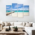 thumbnail image 3 of Elephant Stock Providenciales Island Beach Wall Art - Horizontal Multi Panel Canvas - Living Room Wall Decor - Beach Multi Panel - Beige And Blue Decor - 84" x 54", 3 of 8